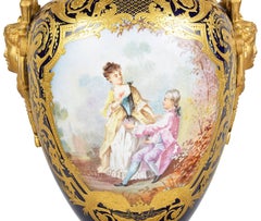 Impressive Sèvres Style Porcelain Vase, 19th Century