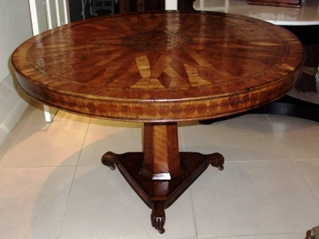 Fruitwood 18th Century Italian Parquetry Centre Table