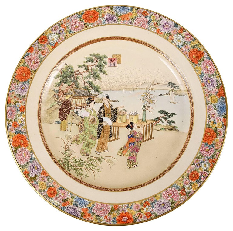 12 Japanese Kinkozan Satsuma Plates, 19th Century For Sale at 1stDibs