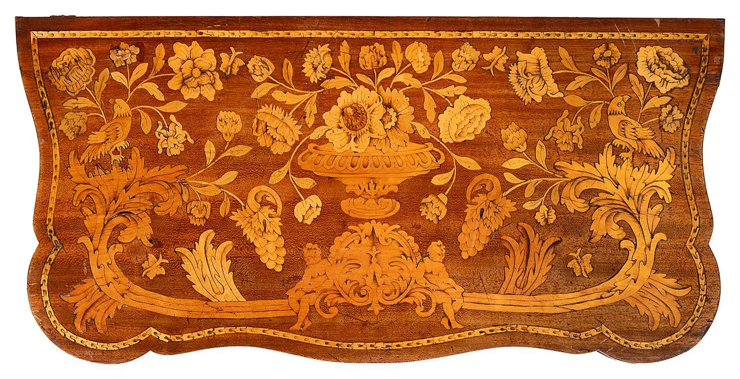 18th Century Dutch Marquetry Inlaid Card Table For Sale 2