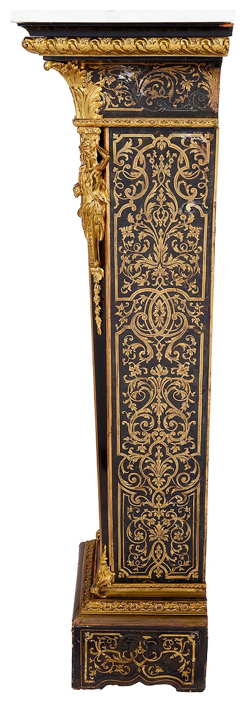 French 19th Century Boulle Pedestal 3