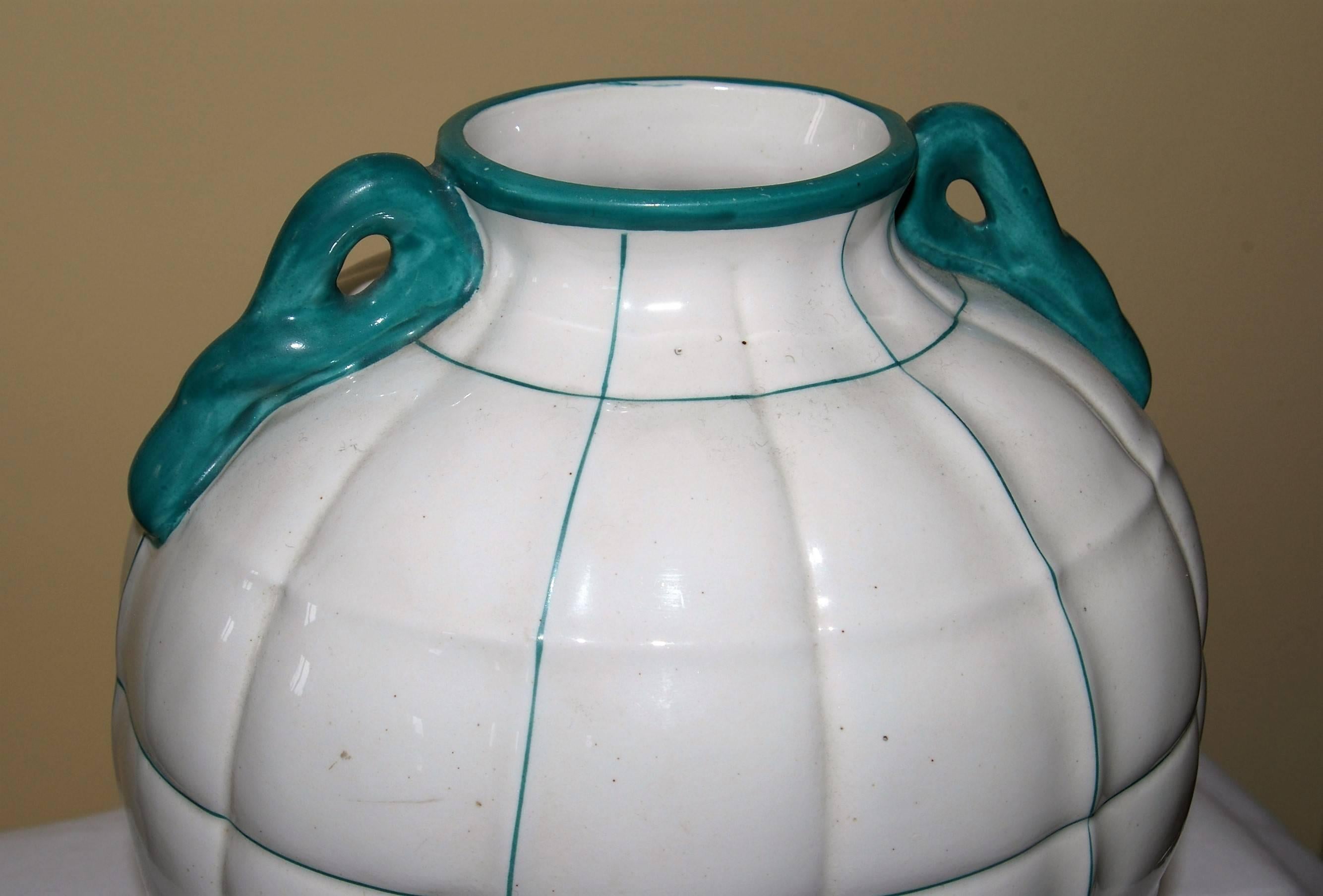 Art Deco Ceramic Vase by Gio Ponti Manufactured by Richard Ginori