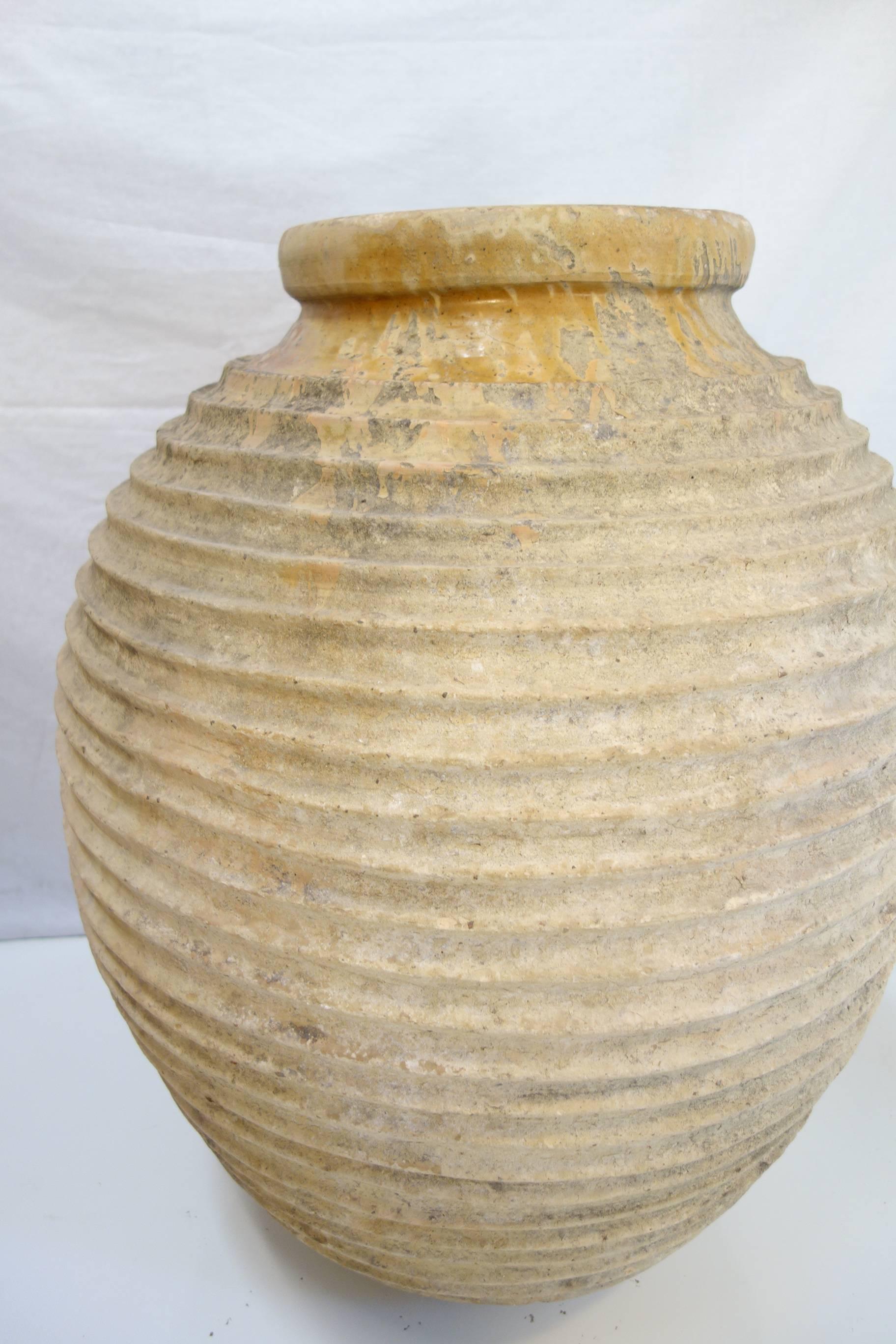 19th Century Greek Antique Olive Jar In Good Condition In Encinitas, CA