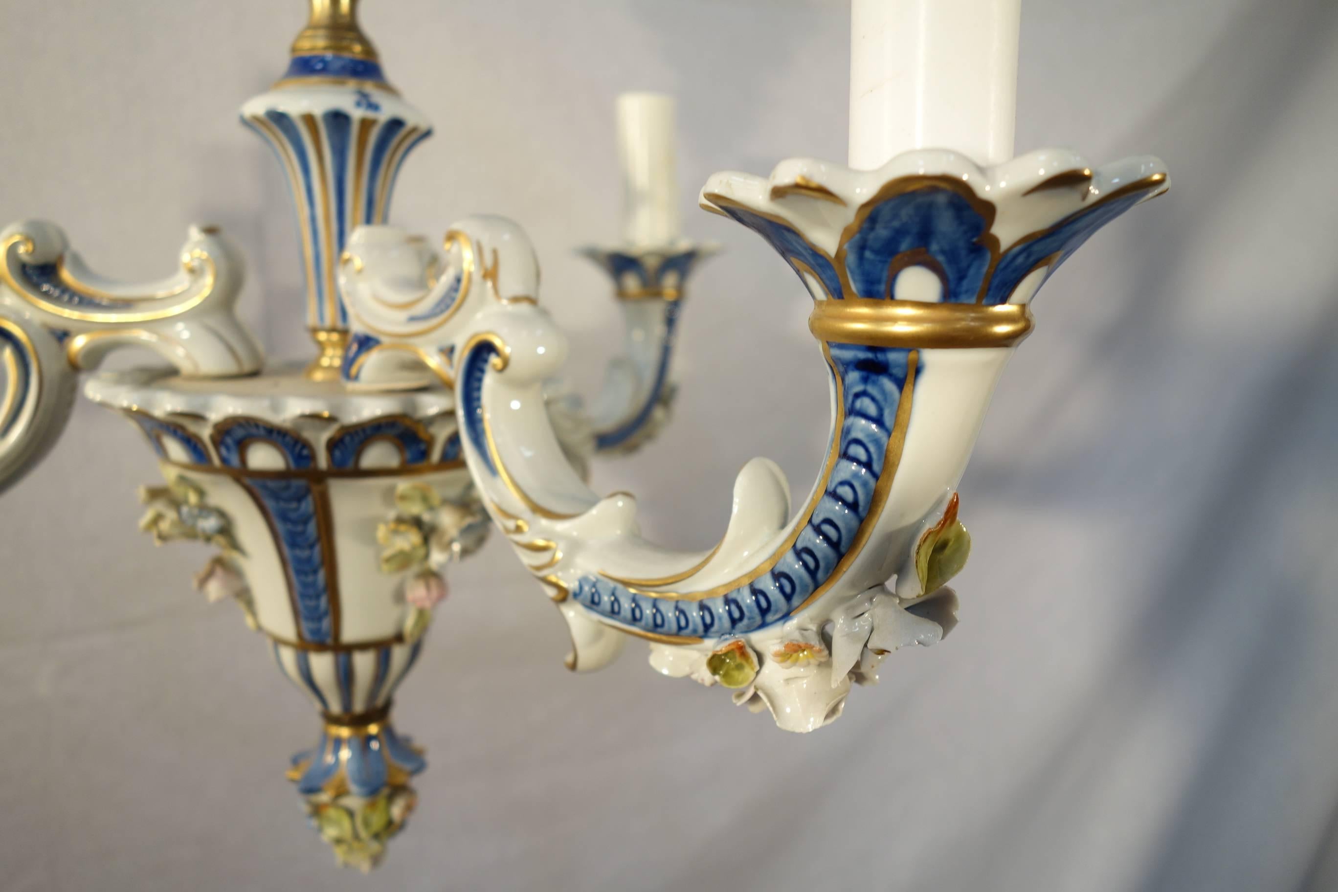 capodimonte italian porcelain chandelier
