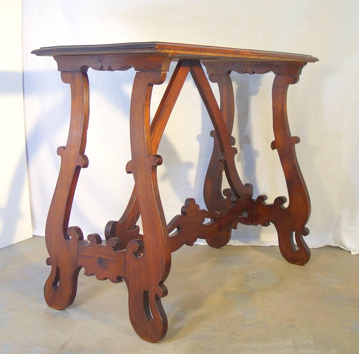 Renaissance 19th Century Tuscan Refectory Style Walnut Table