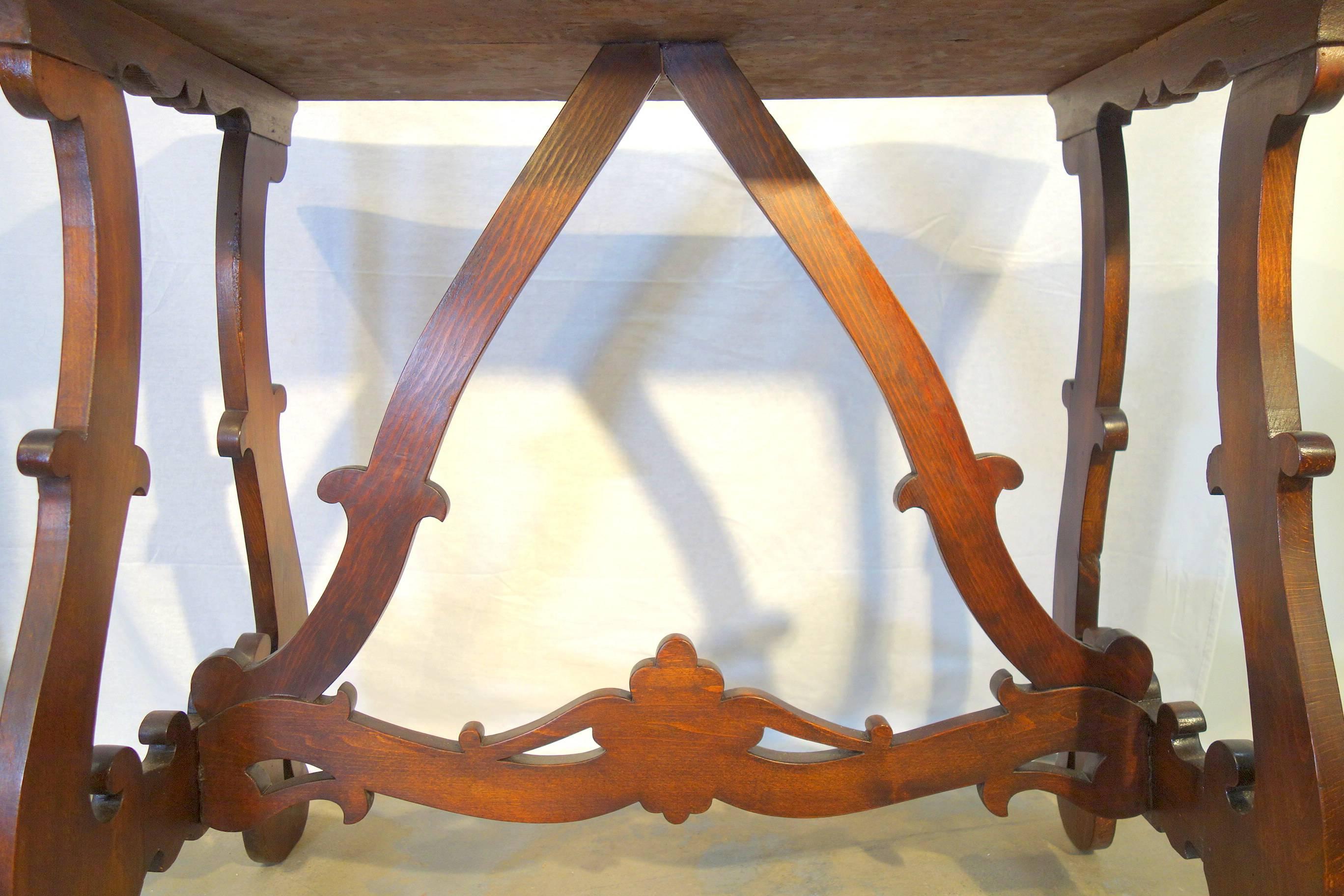 19th Century Tuscan Refectory Style Walnut Table 2