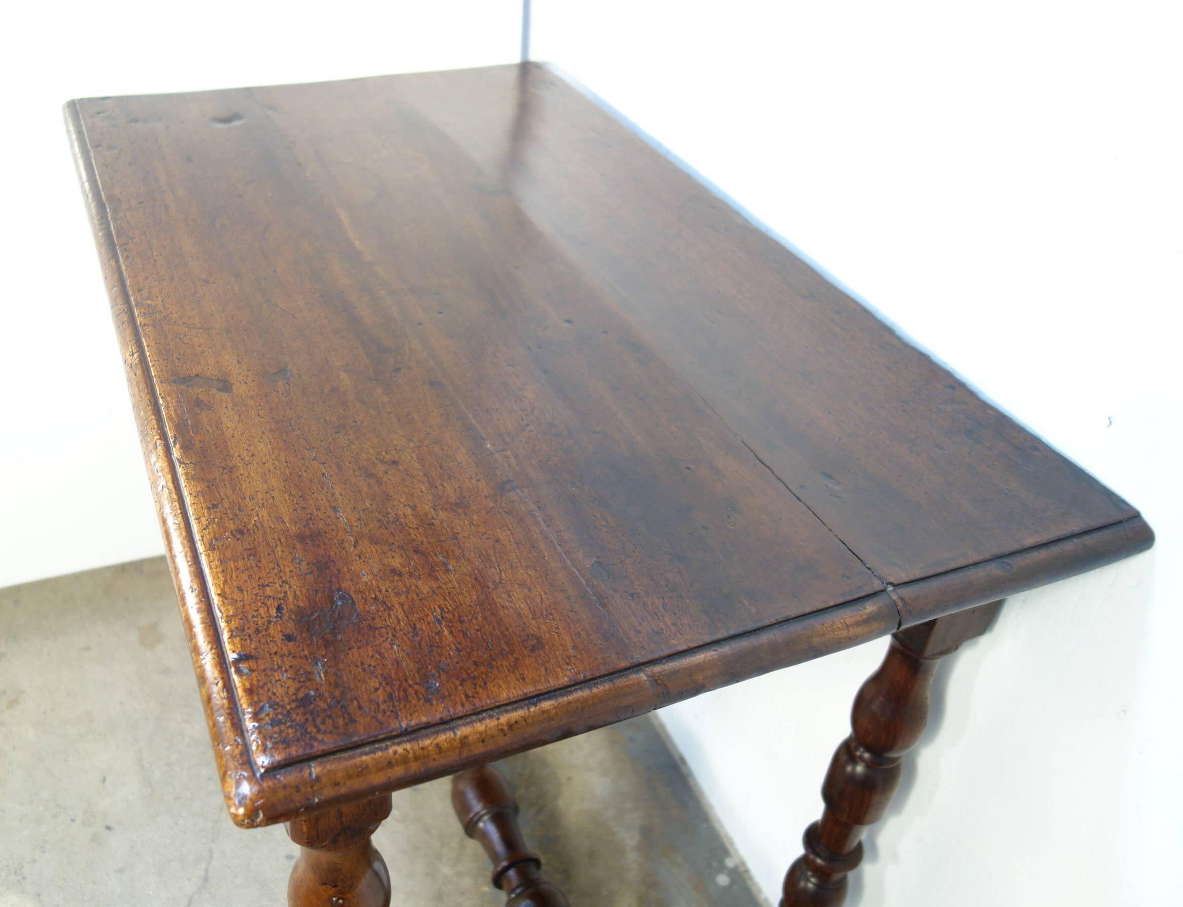 19th Century Antique Italian Tuscan Side Table with Drawer  1