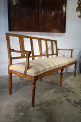 Antique Italian Lombardy Settee Couch, Louis XVI, circa 1860