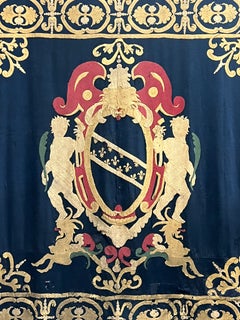 Late 17th Century Italian Heraldic Coat of Arms Tapestry, Lucca, circa 1690