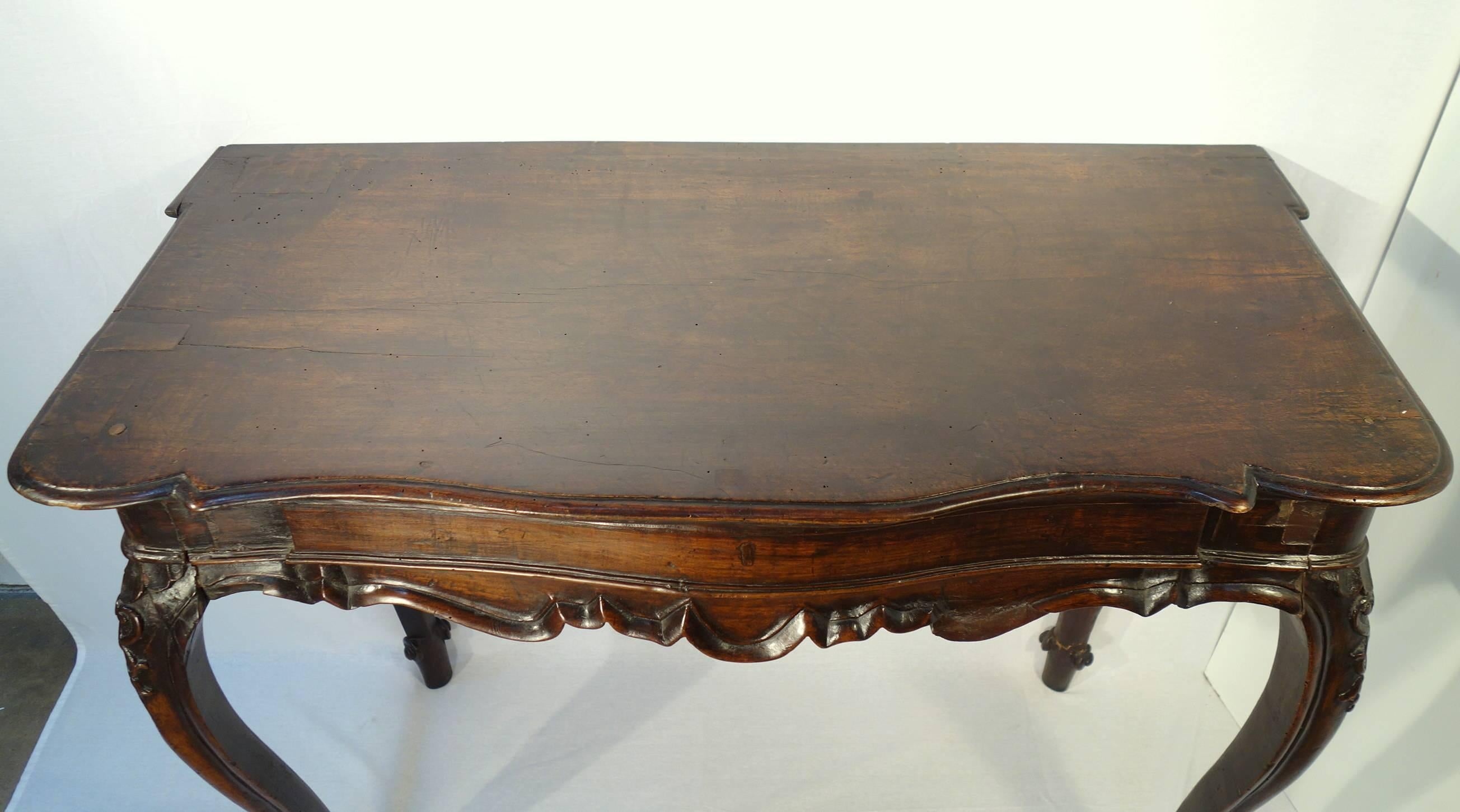 Early 19th Century Genoa Italian Louis XV Console Table In Good Condition In Encinitas, CA