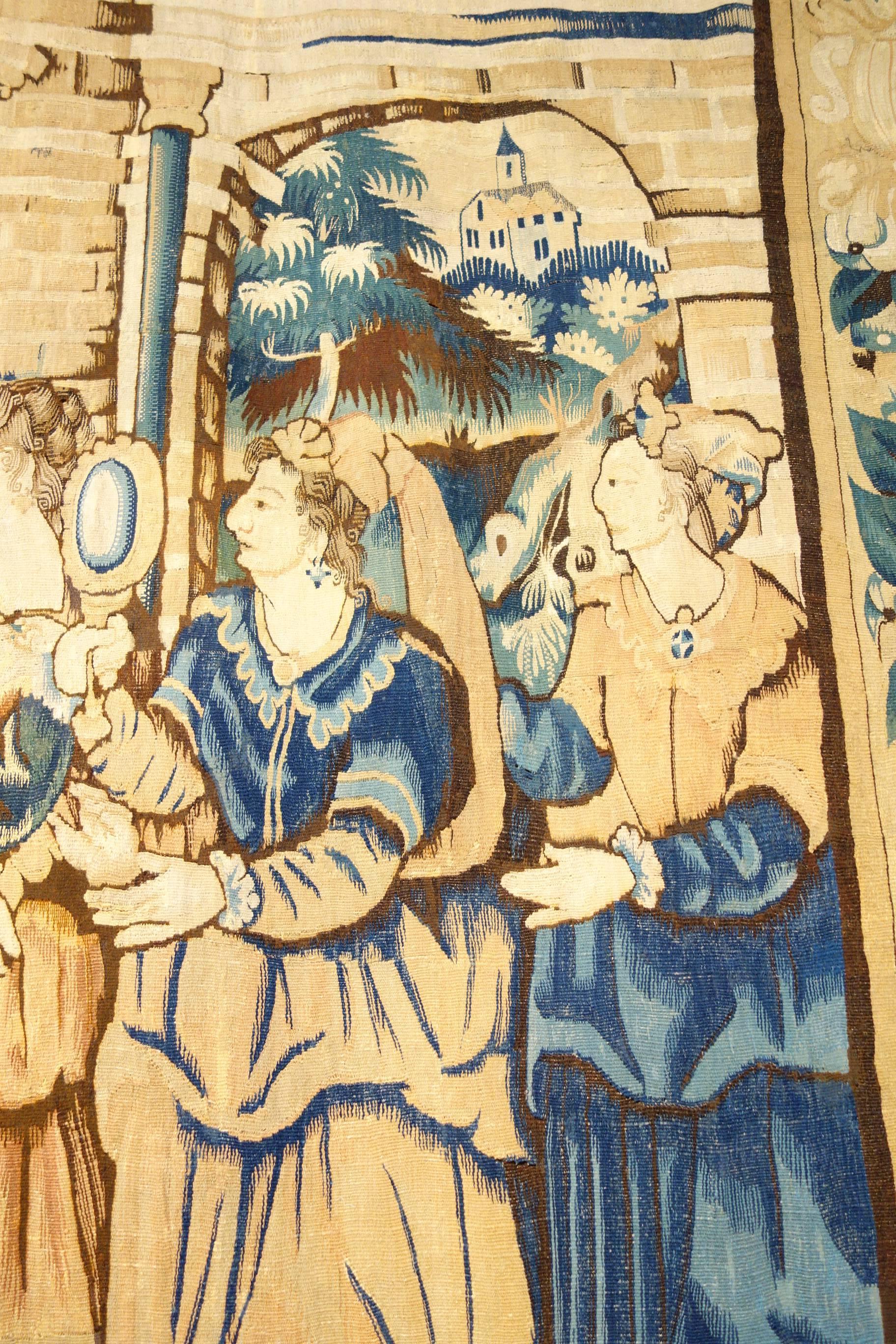 17th Century Franco Flemish Tapestry In Good Condition In Encinitas, CA