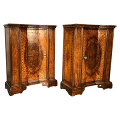 Antique Italian 19th Century Pair of sideboard cabinets