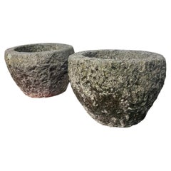 Early 19th Century Pair of Italian Granite Stone Planters