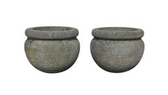 Early 19th Century Pair of Antique Italian Pietra Serena Stone Planters