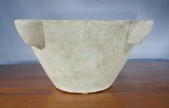 Pair of Late 18th Century Italian Large White Marble Mortars Ca 1790