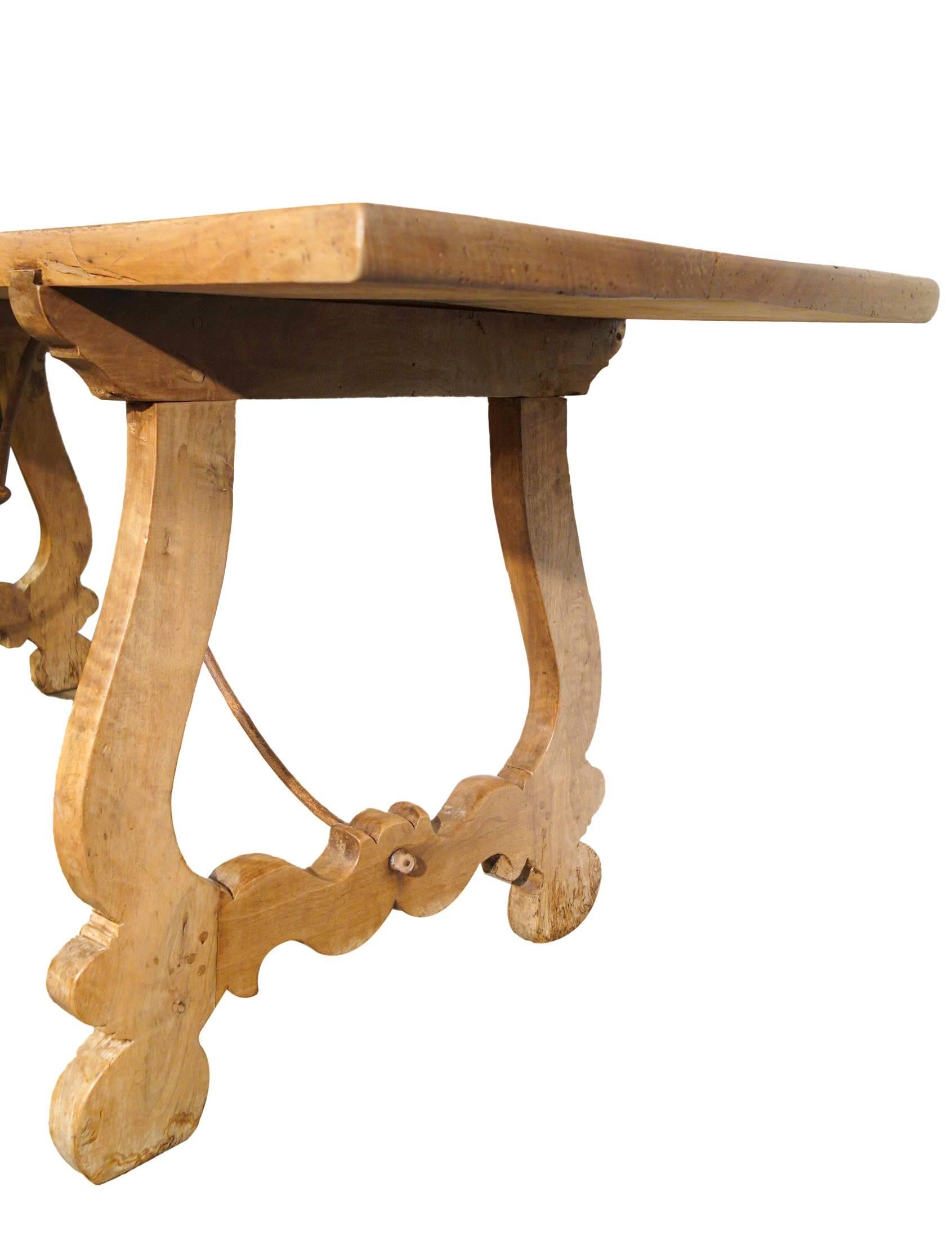 Hand-Crafted 19th C Italian Walnut Farmhouse Table Style in reproduction sizes & finishes