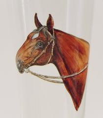 Set of 10 German Equestrian Beer Glasses