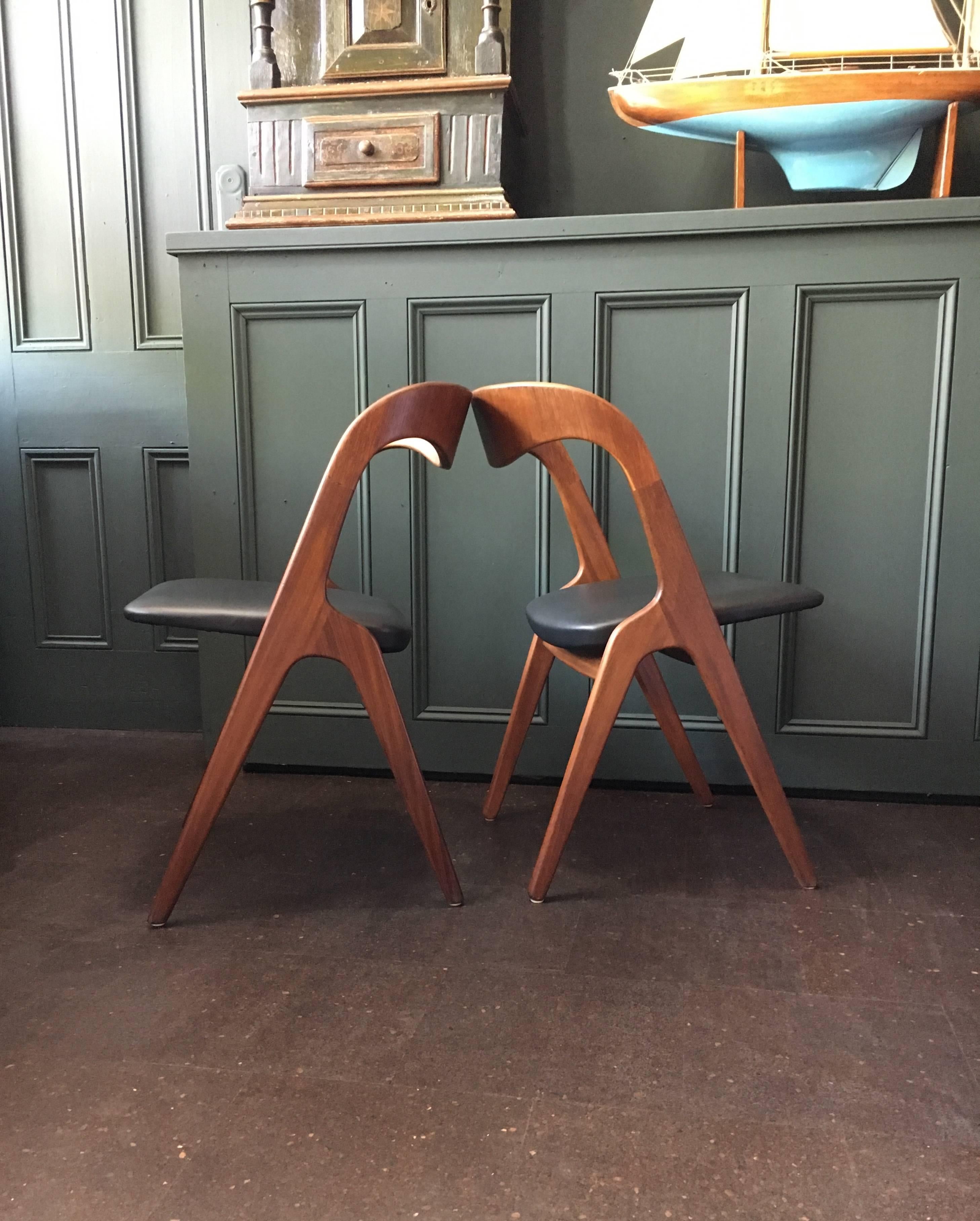 10 Danish Midcentury Dining Chairs by Johannes Andersen, Reupholstered 7