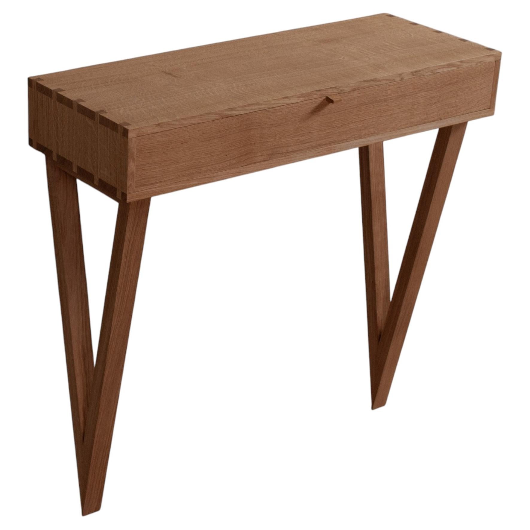 Handgefertigter Konsol-Schminktisch aus massiver englischer Eiche von SUM Furniture im Angebot