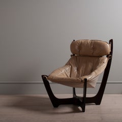 Vintage Norwegian Space-Age Leather Chair