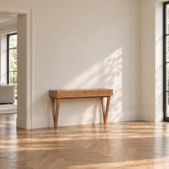 Handcrafted Solid English Oak Entry Table with Drawers by SUM Furniture