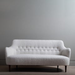 Schwedisches Sofa, 1950er-Jahre, Carl Malmsten, Samsas, neu gepolstert