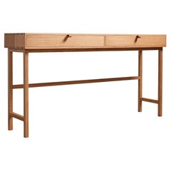 Large Handcrafted English Oak Console Table