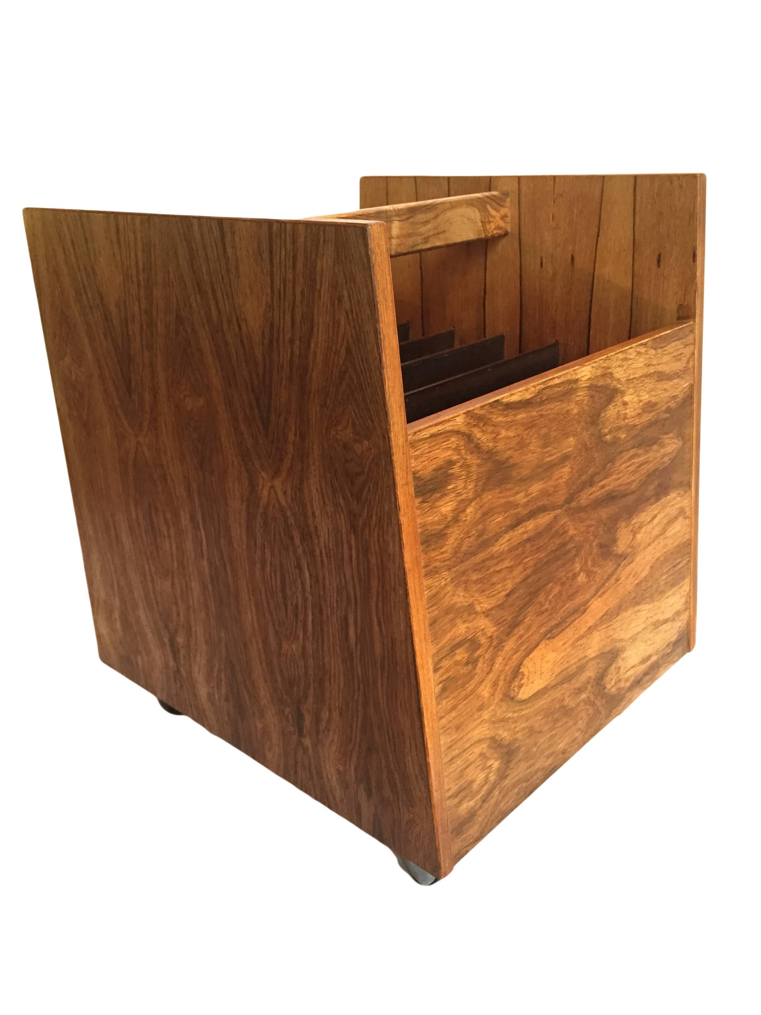 Rolf Hesland 'Scala' Rosewood Record or Magazine Cart 1