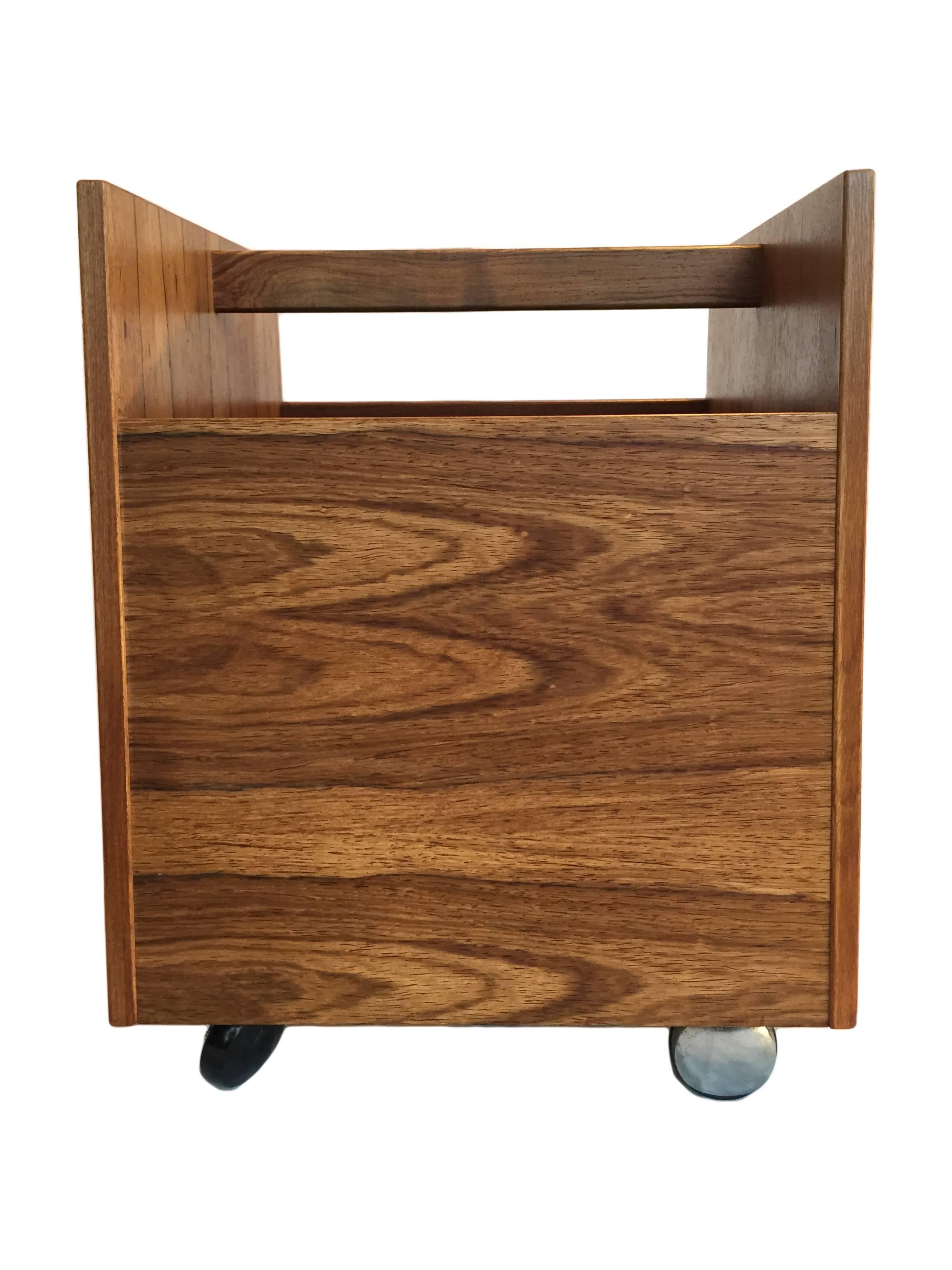 Rolf Hesland 'Scala' Rosewood Record or Magazine Cart 3
