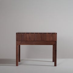 Handcrafted Artisan End Table, Walnut & Oak