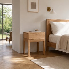 Handcrafted English Oak Nightstand, End Table by Sum Furniture