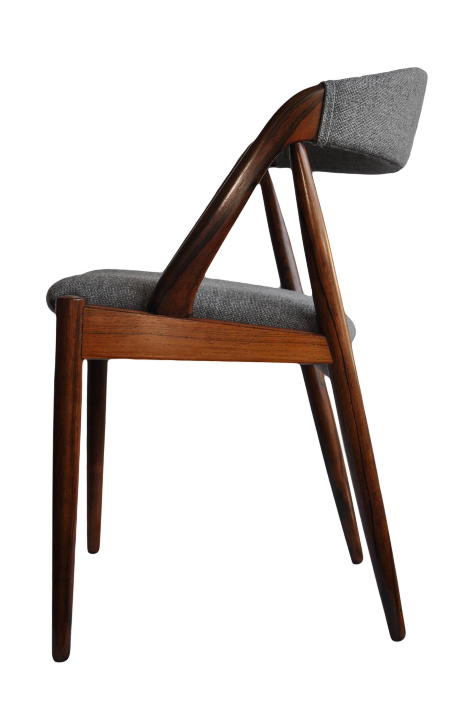 Danish Set of Four Rosewood Kai Kristiansen Dining Chairs