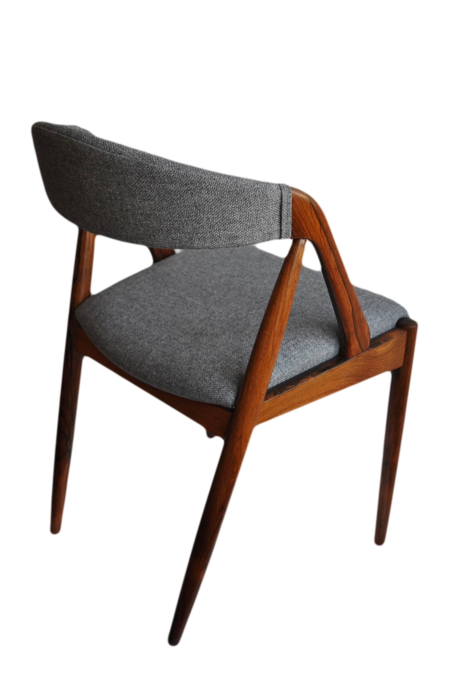 Set of Four Rosewood Kai Kristiansen Dining Chairs In Excellent Condition In London, GB