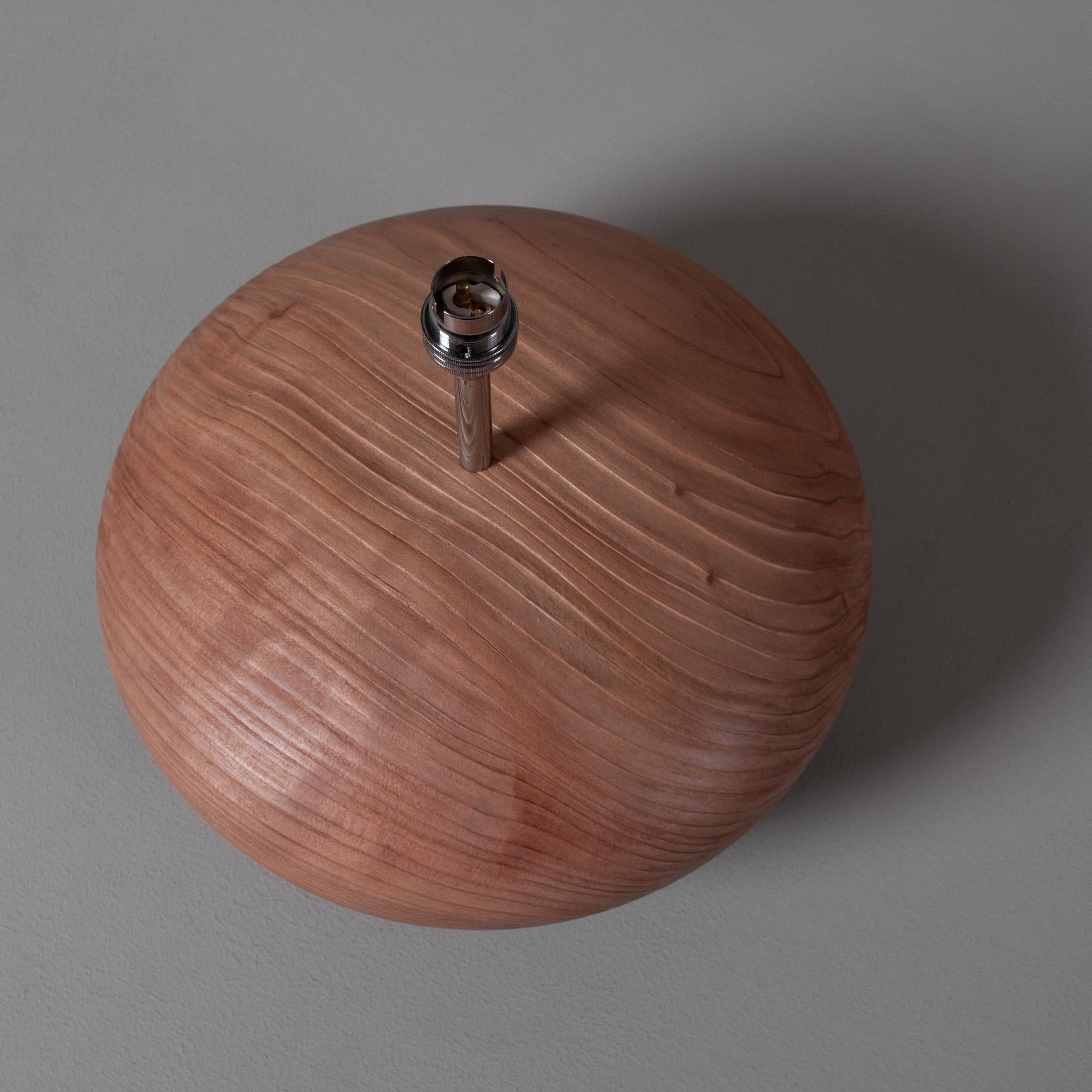 Contemporary Handcrafted Sequoia Wood Lamp For Sale