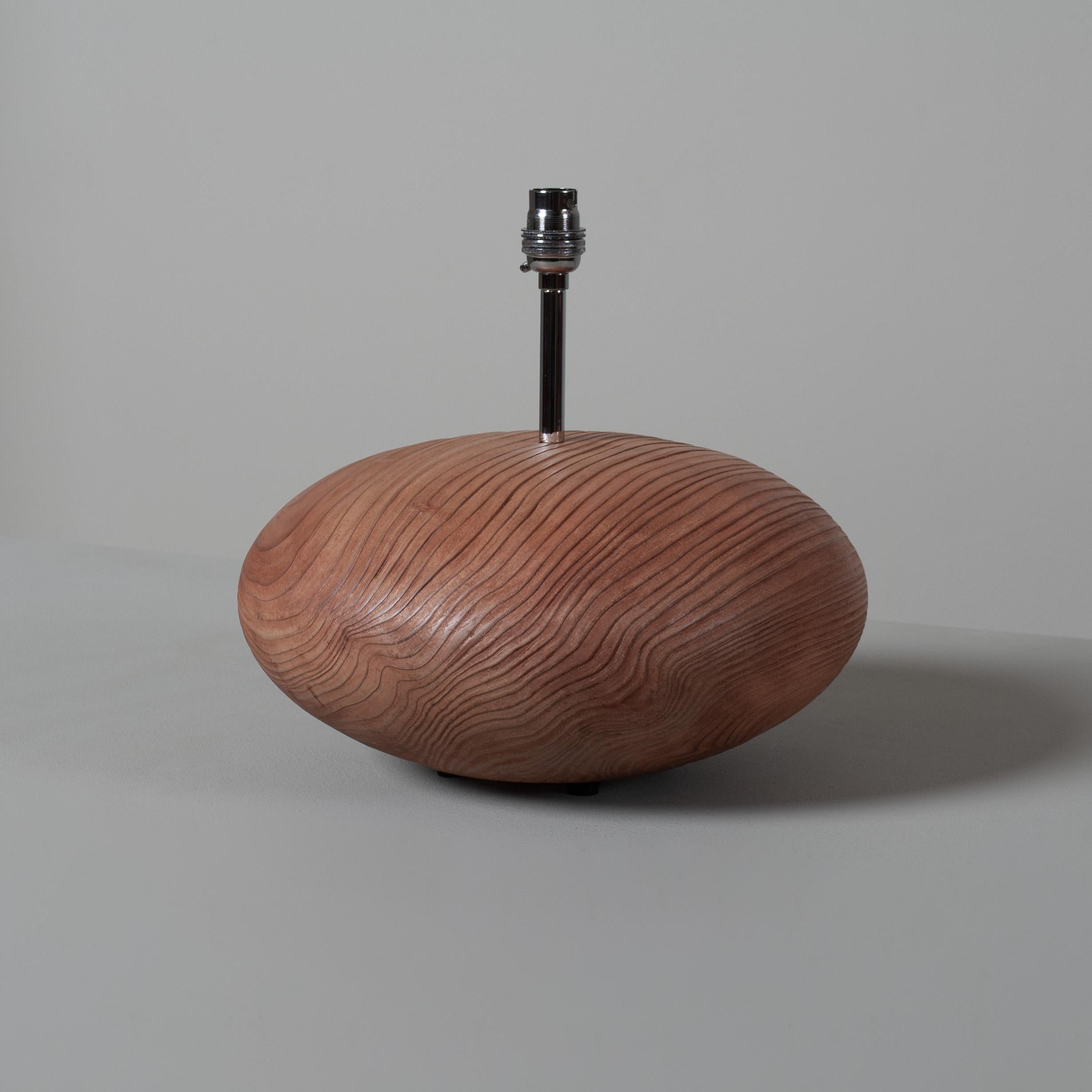 Cypress Handcrafted Sequoia Wood Lamp For Sale