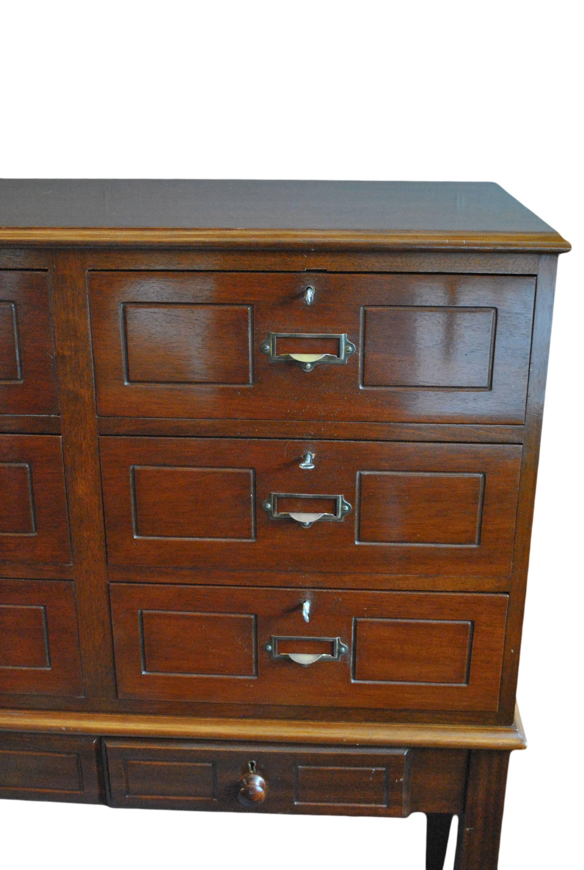 Edwardian Early 20thC Haberdashers cabinet