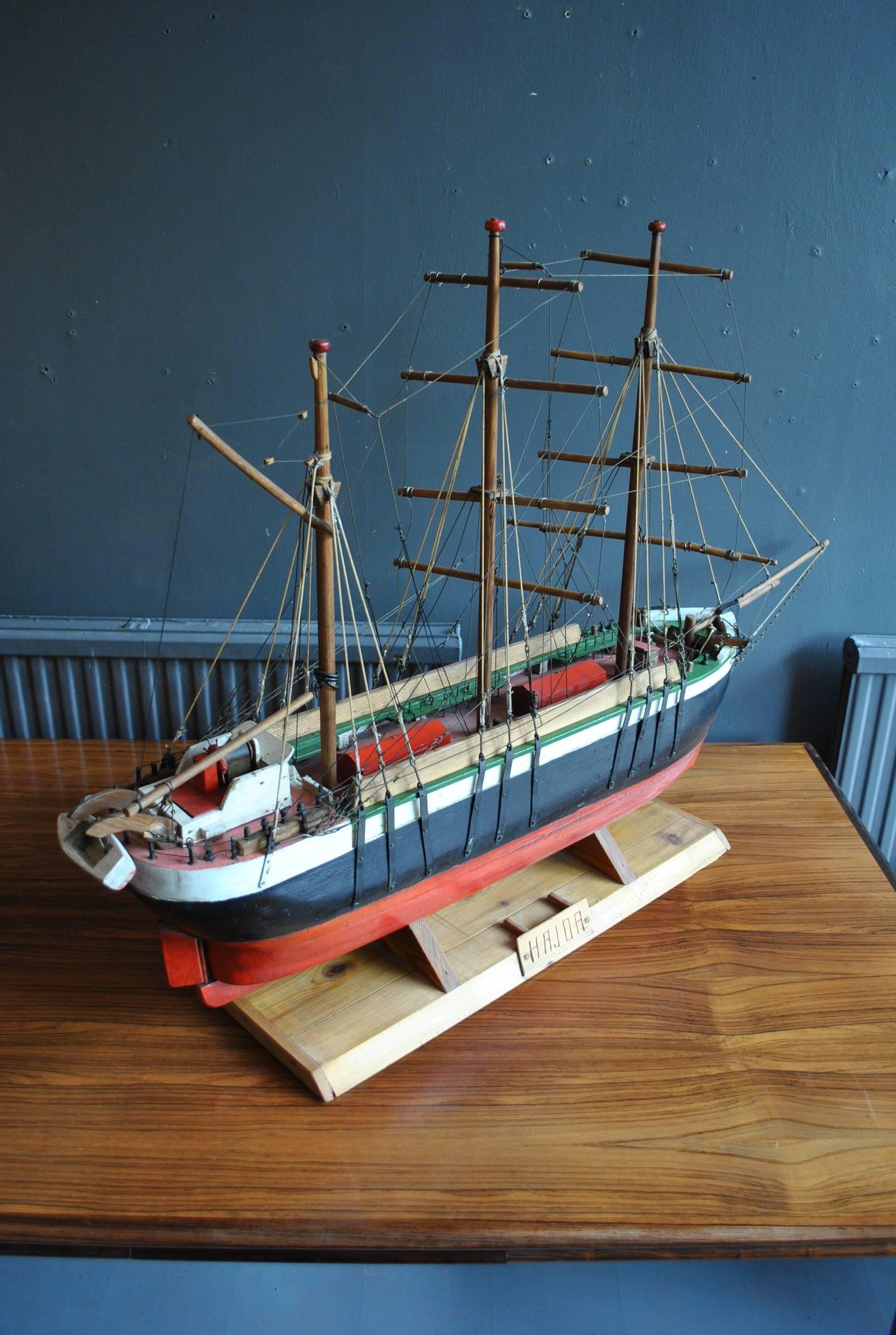 Finnish Large Scandinavian Scratch-Built Model Ship