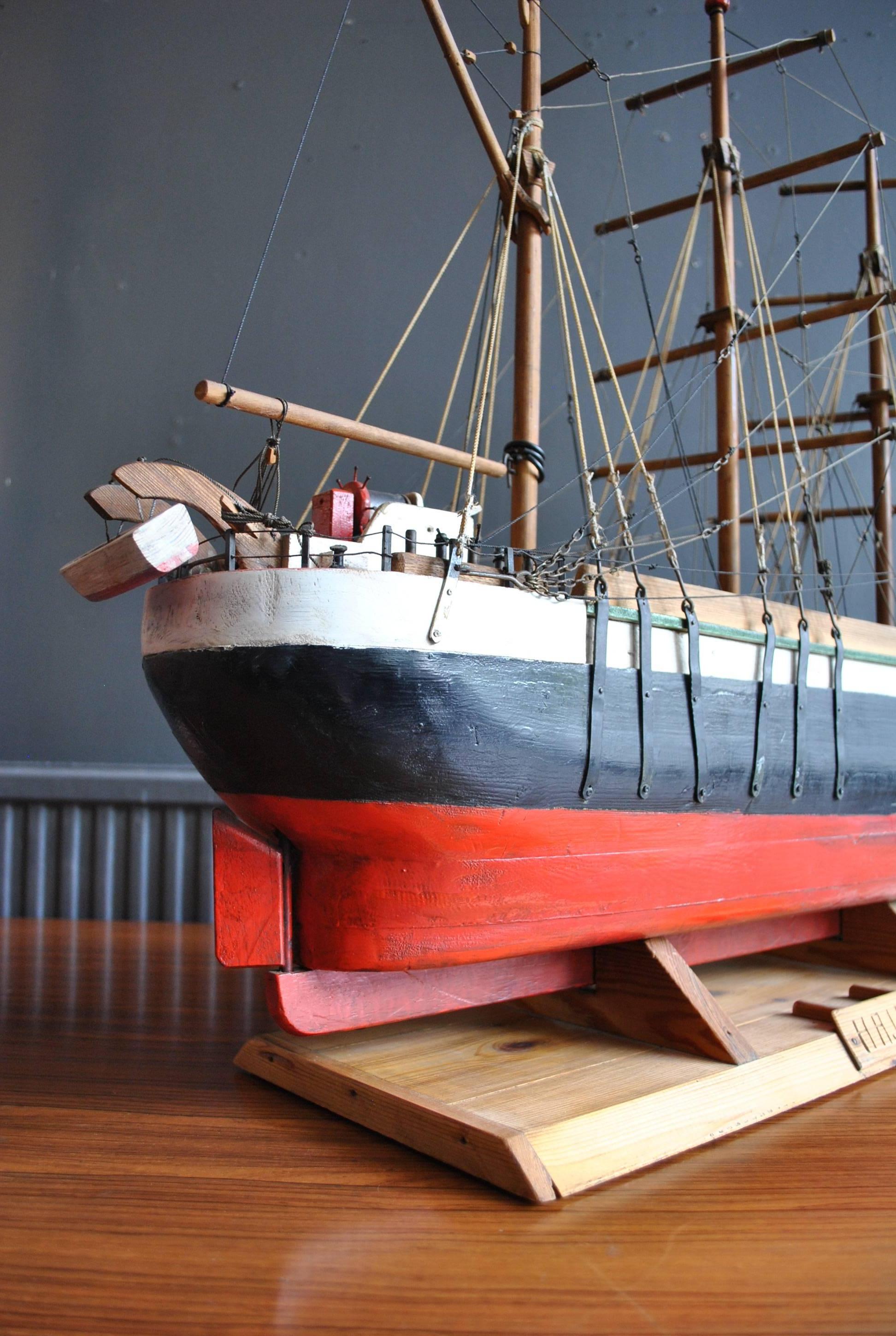 Large Scandinavian Scratch-Built Model Ship In Good Condition In London, GB