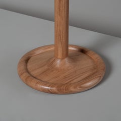 Handcrafted English Side Drink Table, Oak & Walnut