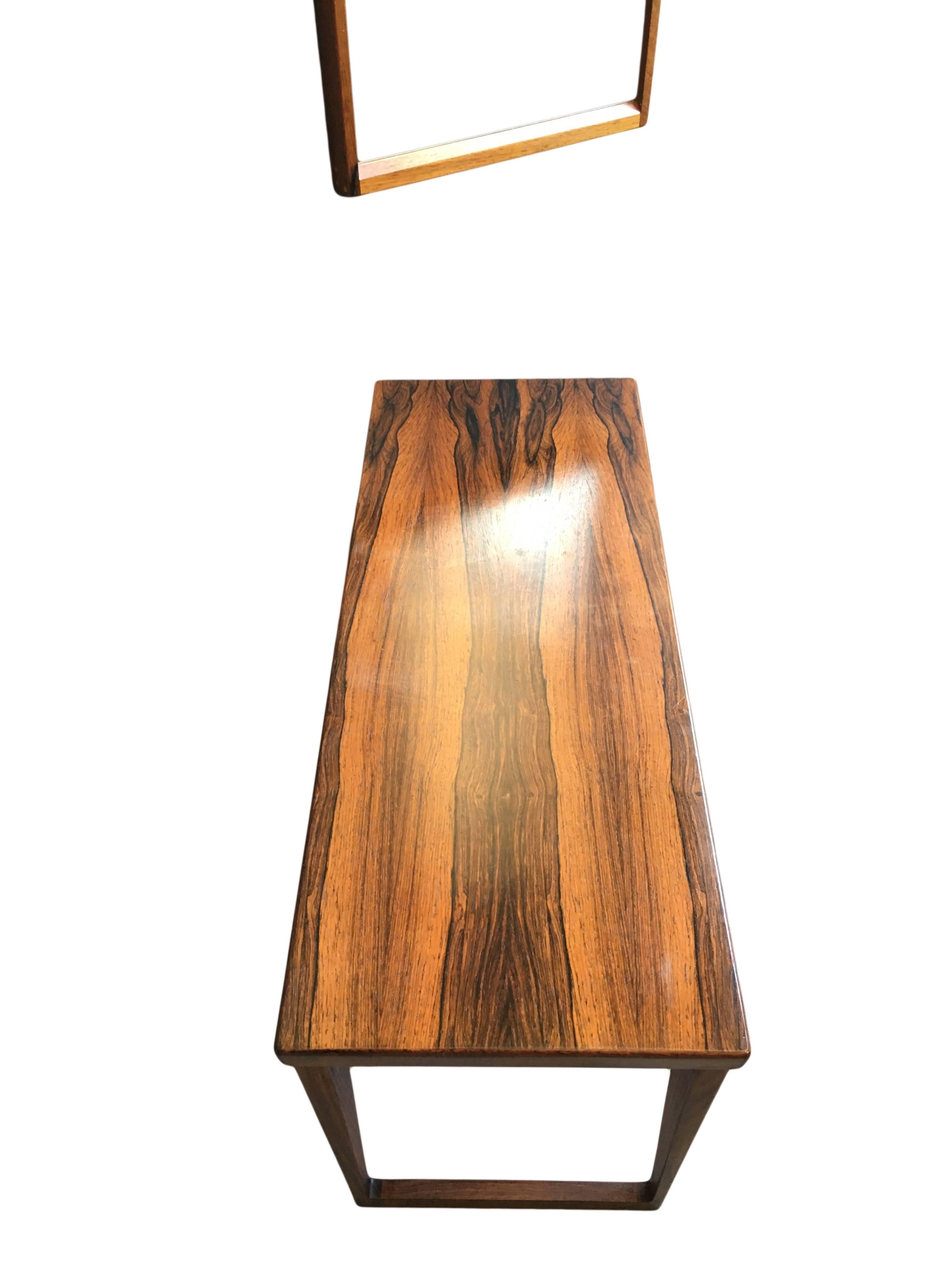 Kai Kristiansen - Aksel Kjersgaard rosewood bench, drawers and mirror. 3