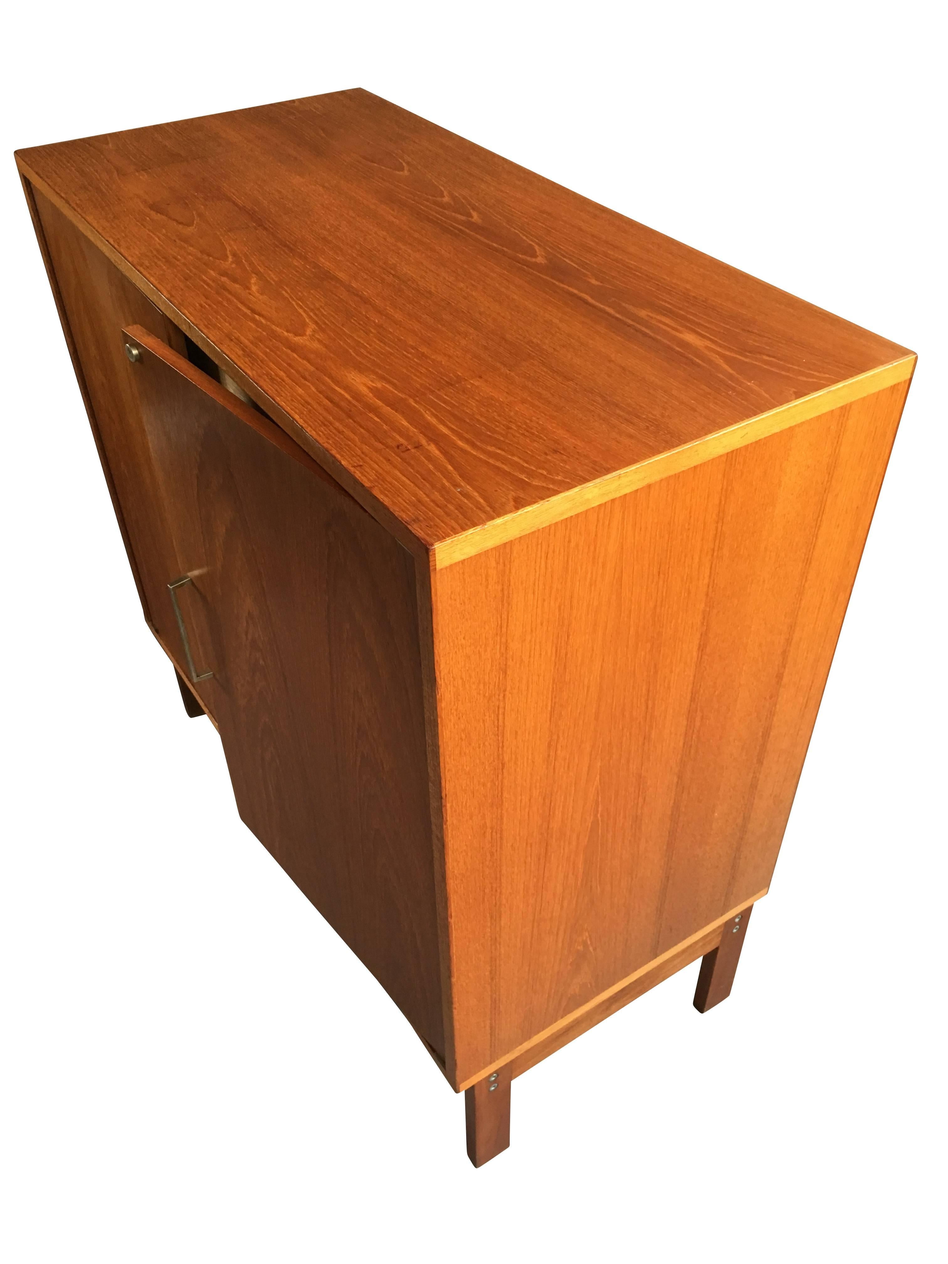 Oak Danish Mid-Century Planchest Cabinet
