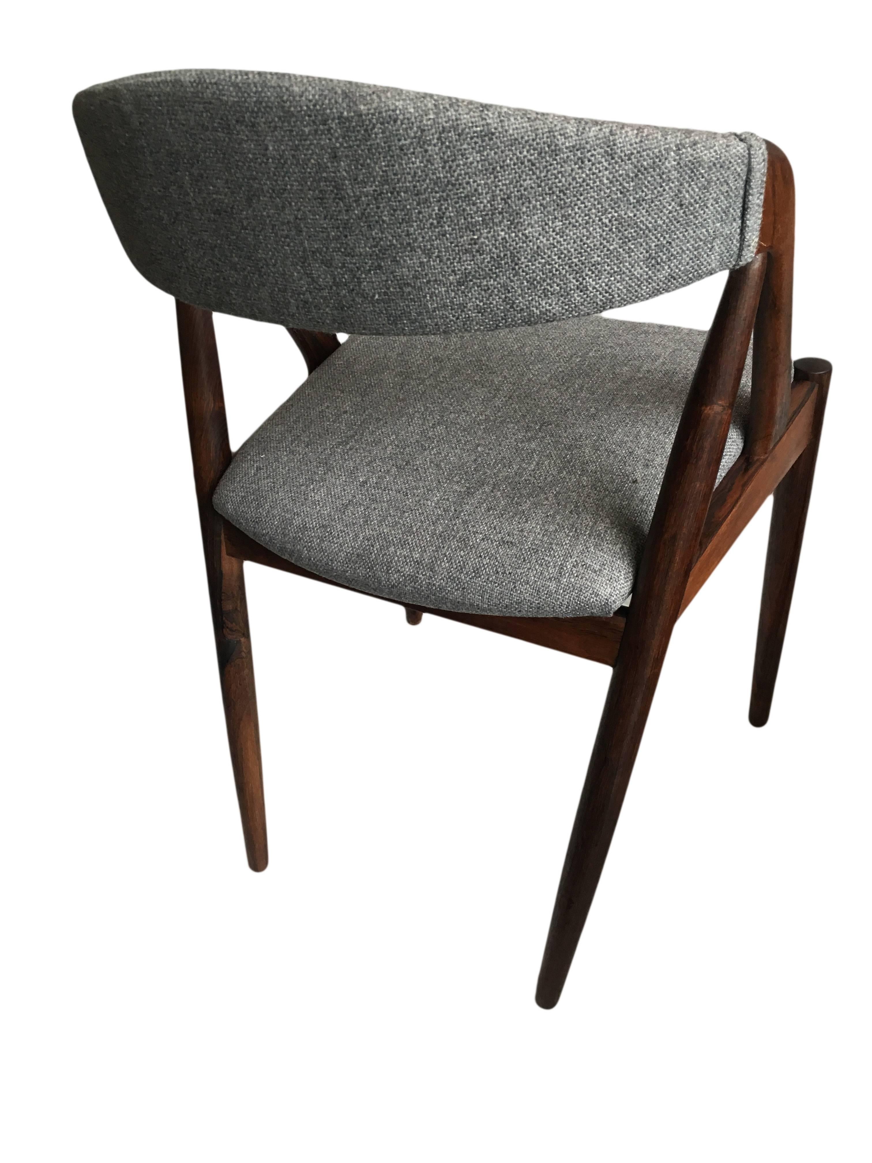 Set of Six, Palisander Kai Kristiansen Dining Chairs In Excellent Condition In London, GB