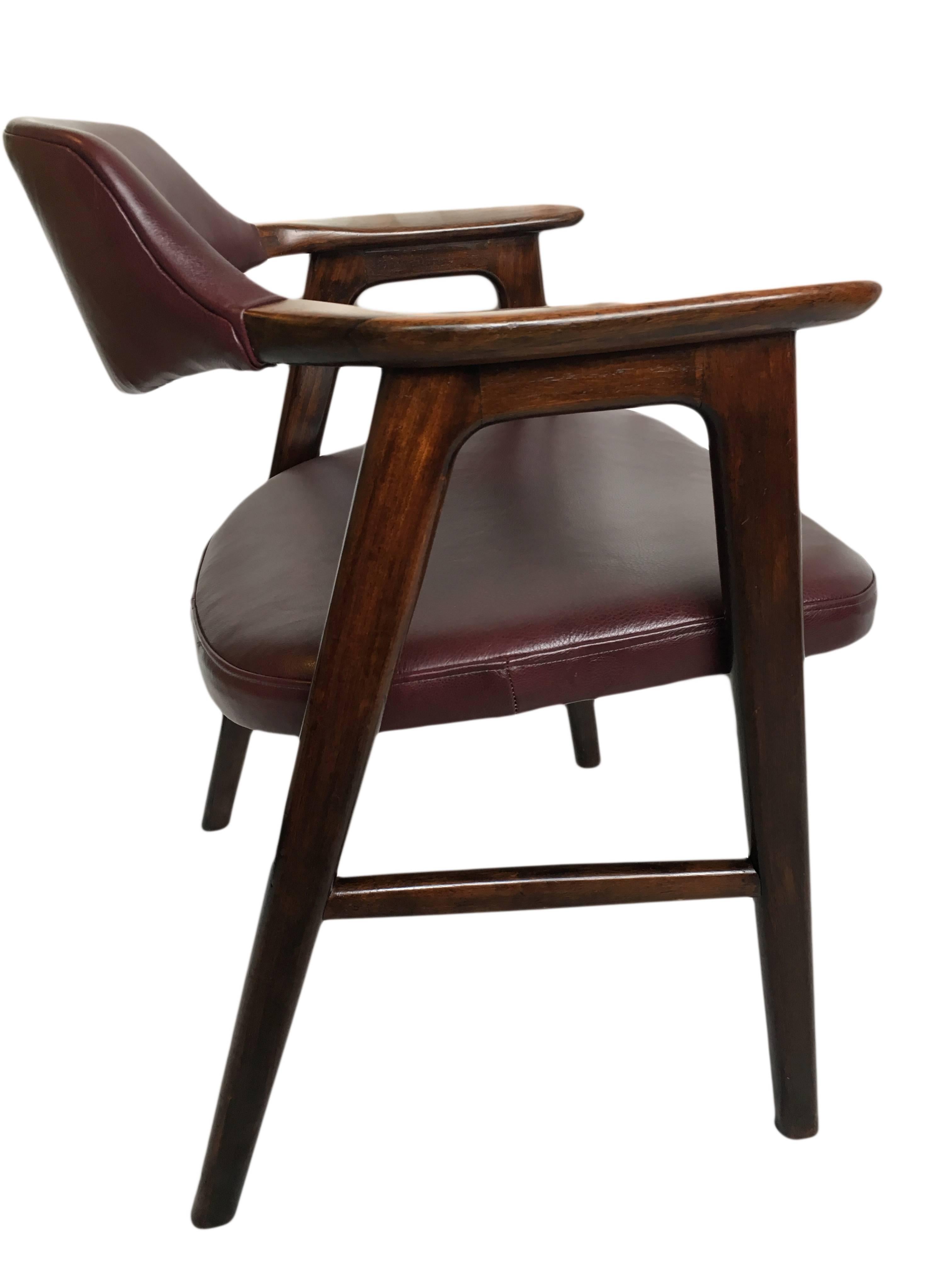 Erik Kirkegaard Rosewood and New Leather Chair In Excellent Condition In London, GB