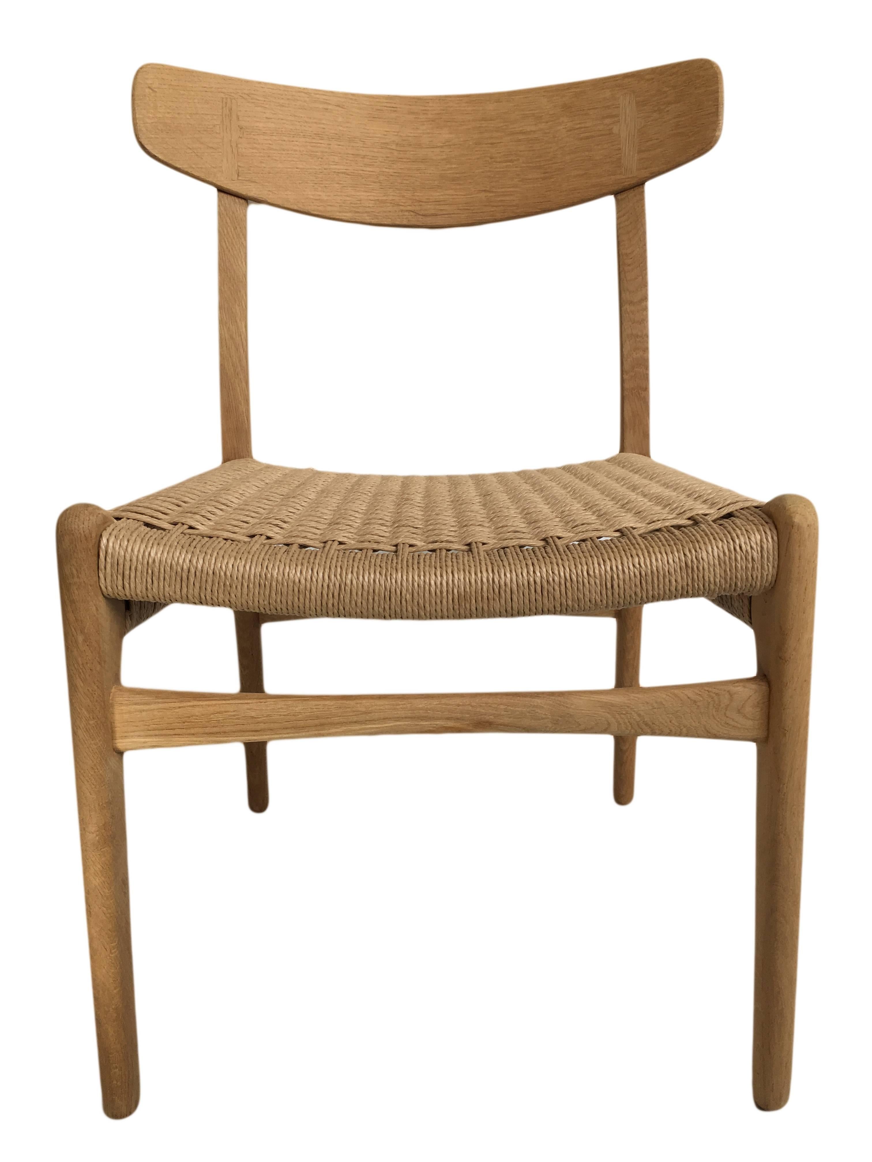 Mid-Century Modern Set of Six Original Hans J Wegner Oak CH23 Chairs, Fully Restored