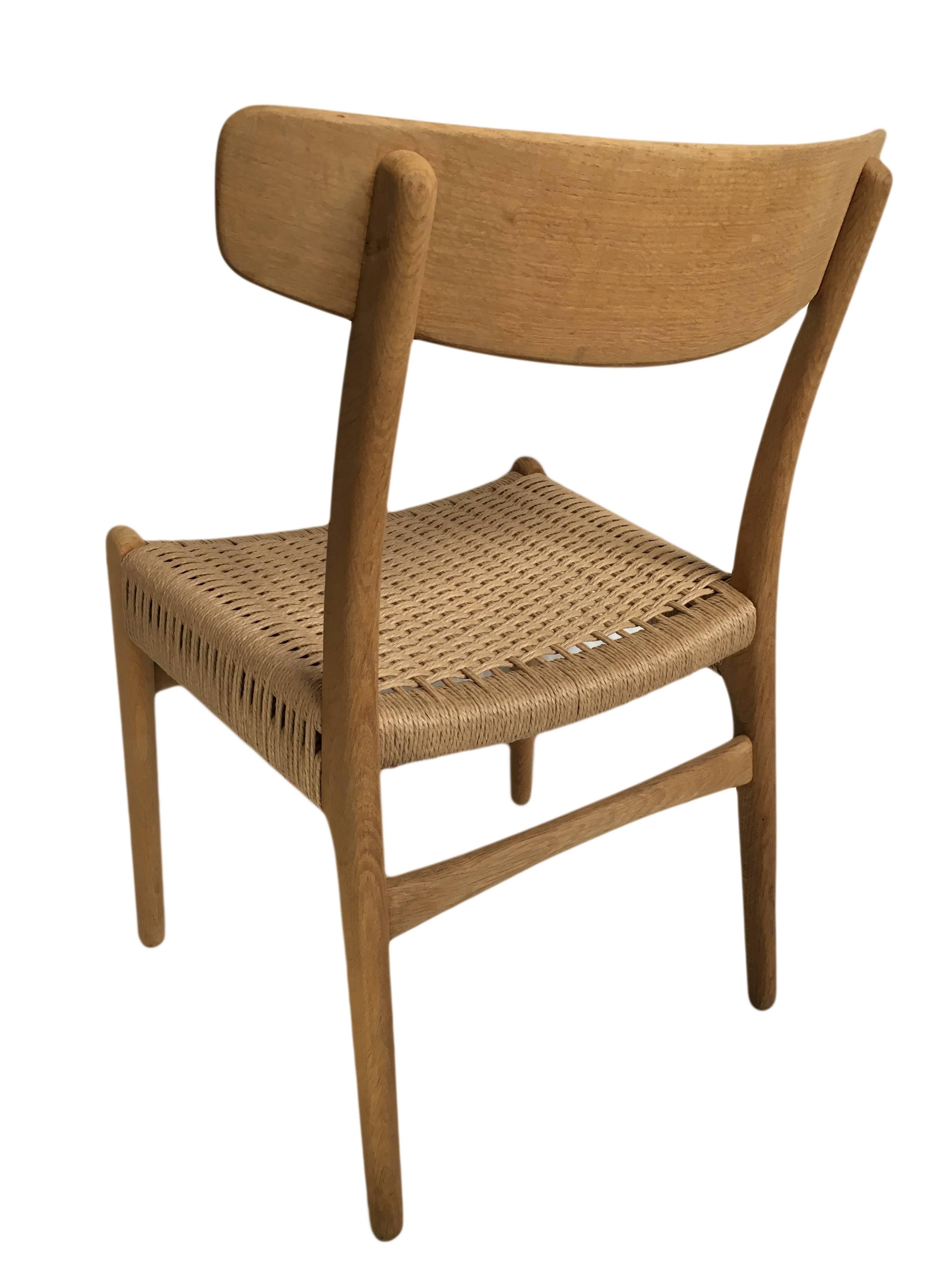 Set of Six Original Hans J Wegner Oak CH23 Chairs, Fully Restored 3