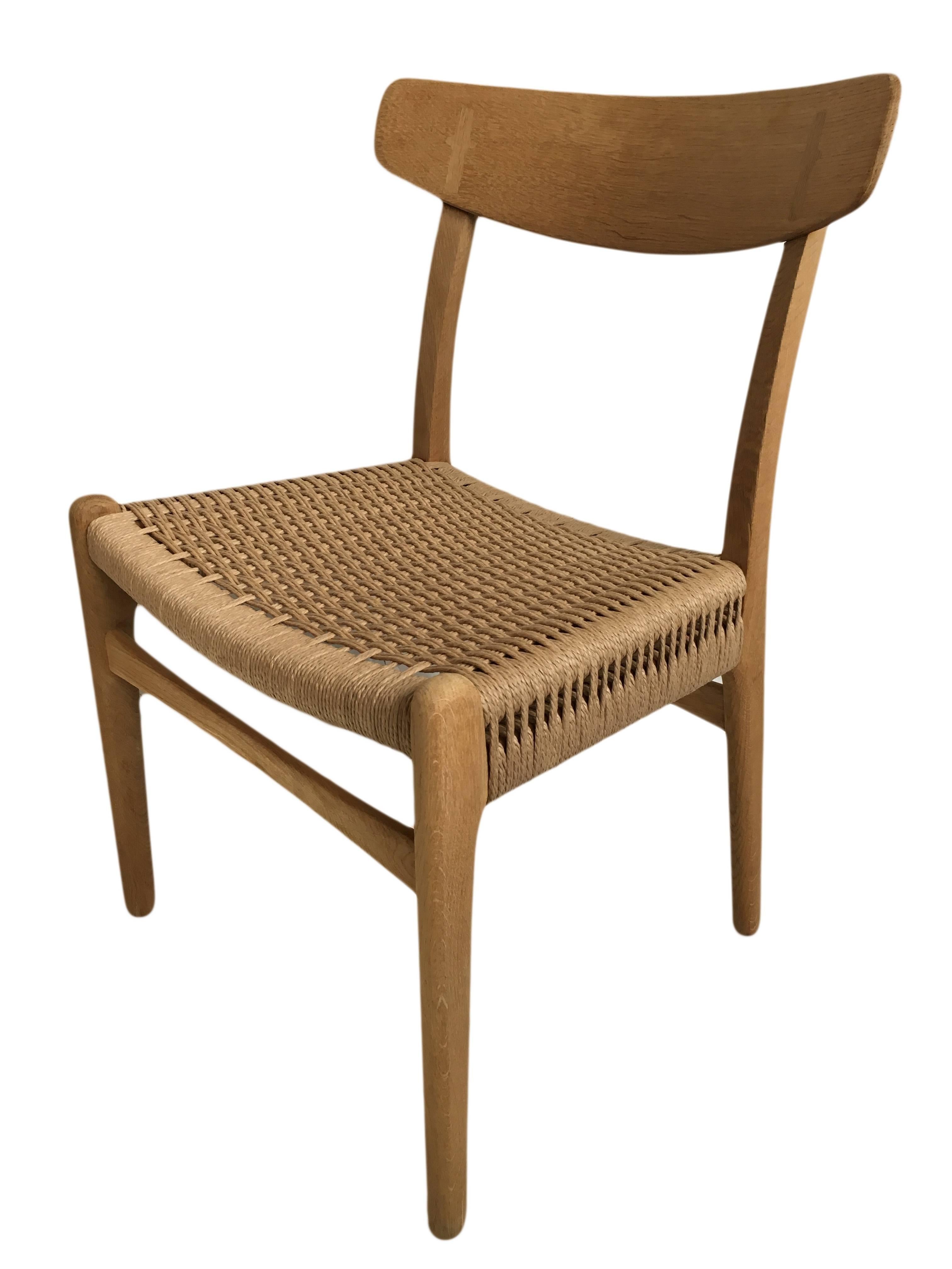 Set of Six Original Hans J Wegner Oak CH23 Chairs, Fully Restored 4