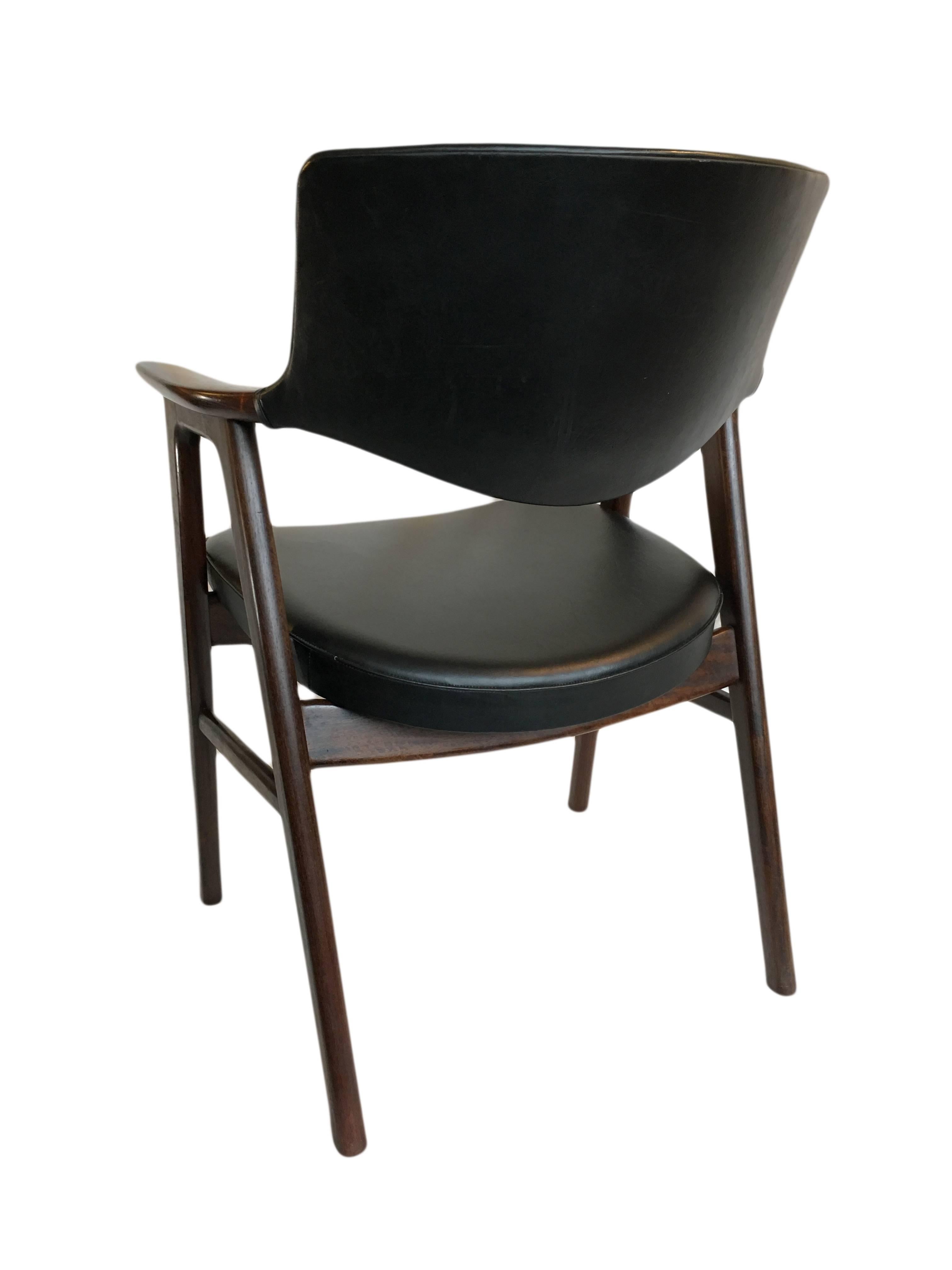 Mid-Century Modern Erik Kirkegaard Rosewood Chair for Hong Stole
