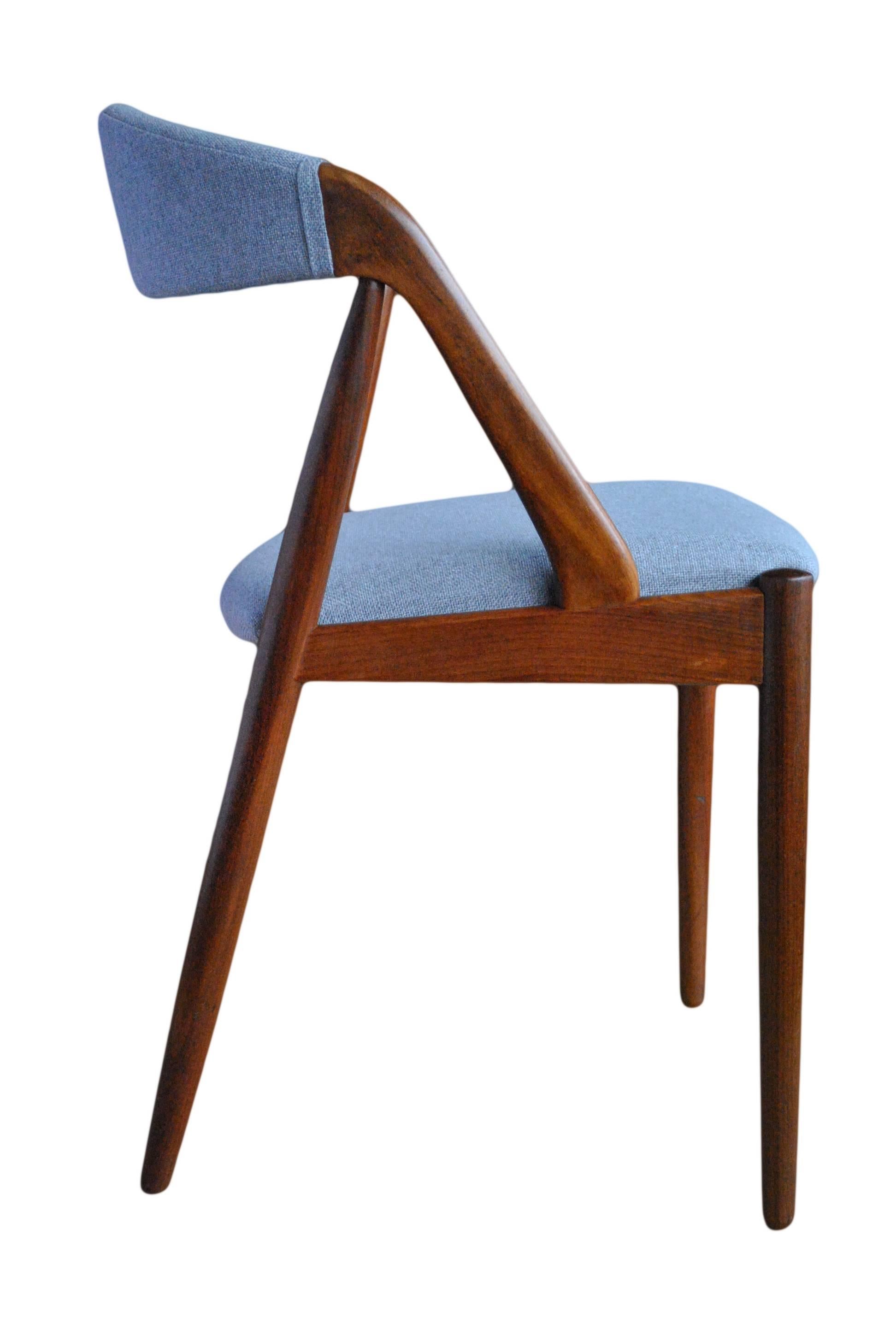 Mid-Century Modern Set of Four fully restored and reupholstered Kai Kristiansen Dining Chairs