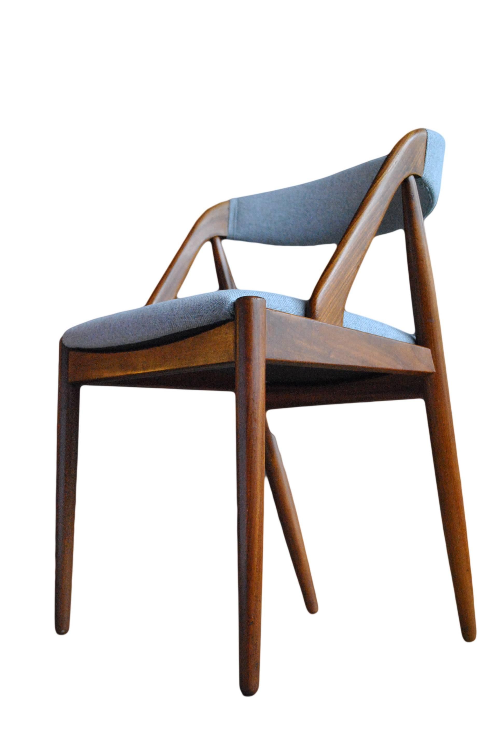 Set of Four fully restored and reupholstered Kai Kristiansen Dining Chairs In Excellent Condition In London, GB