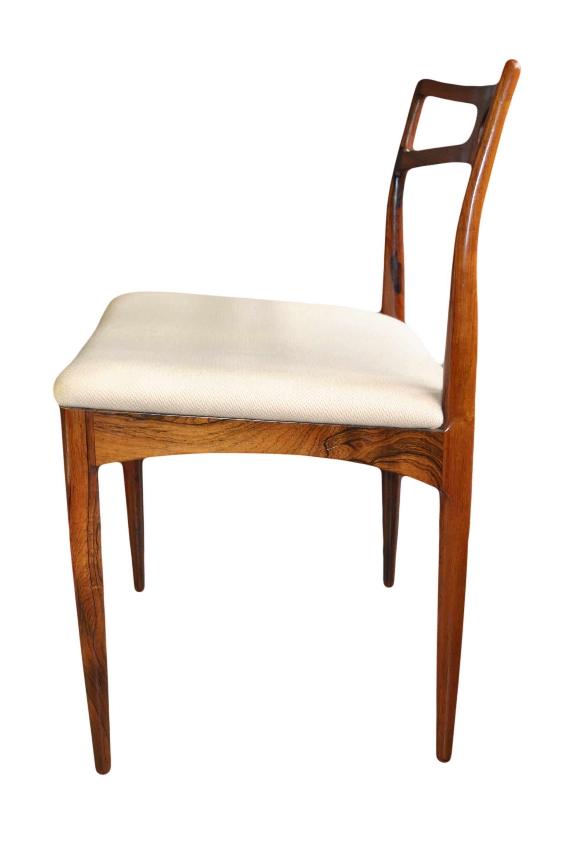 Danish Mid-Century Modern Rosewood Dining Chairs by Johannes Andersen, Set of Eight